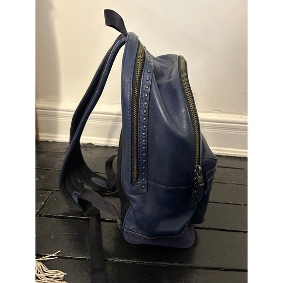 Coach Academy Backpack Leather & Suede with Studs in Midnight - Picture 6 of 8